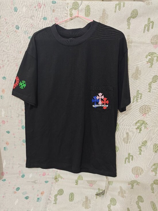 Chrome Hearts Other - Black Chrome Hearts Multi Color Cross Pocket Tee M